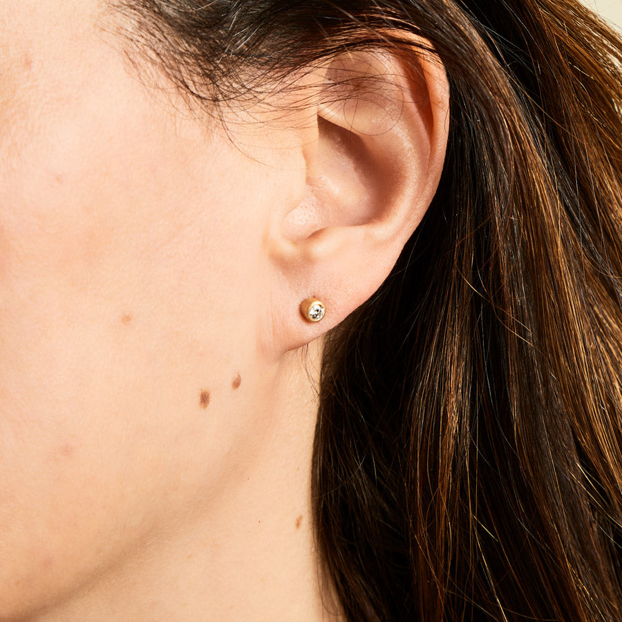Meadow Diamond Studs in 20K Peach Gold