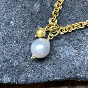 Tania Baroque South Sea Pearl Pendant in 22K Nectar Gold Reinstein Ross Goldsmiths