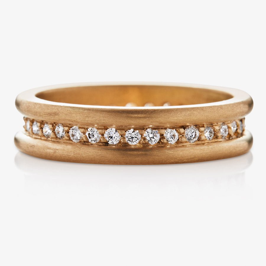 Shimmer Mini Diamond Band in 20K Peach Gold – Reinstein Ross