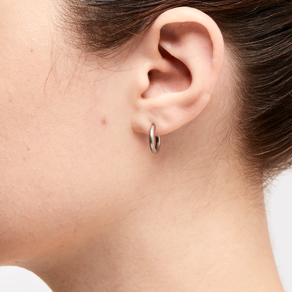 Hoopstock Baby Hoops in 18K Alpine Gold