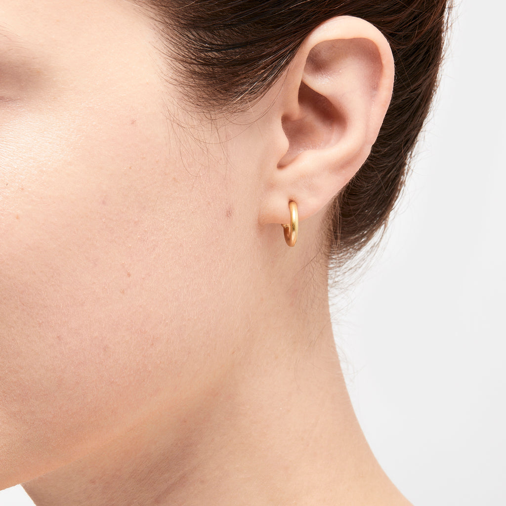 Hoopstock Baby Hoops in 20K Peach Gold