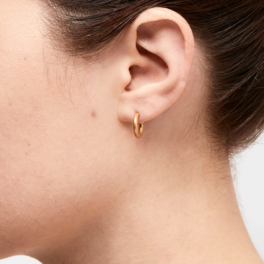 Hoopstock Baby Hoops in 22K Apricot Gold