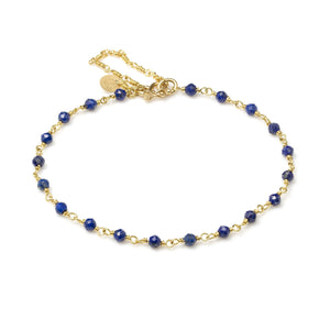 Isabella "Classic" Lapis Bracelet in 20K Peach Gold Reinstein Ross Goldsmiths