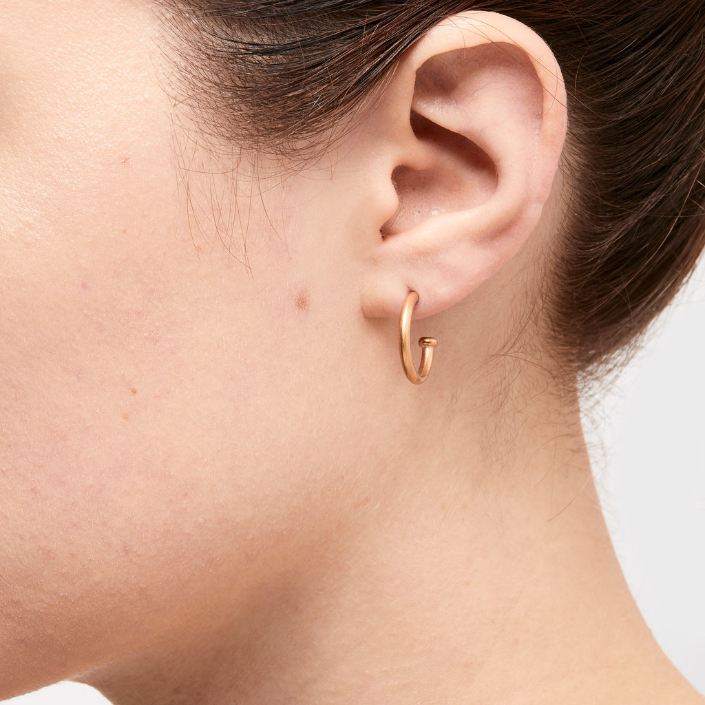 Hoopstock Regular Hoops in 22K Apricot Gold