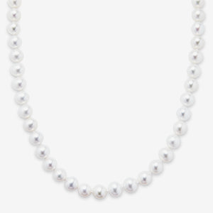 Diana Mini Fresh Water Pearl Necklace in 20K Peach Gold- 18'' Reinstein Ross Goldsmiths