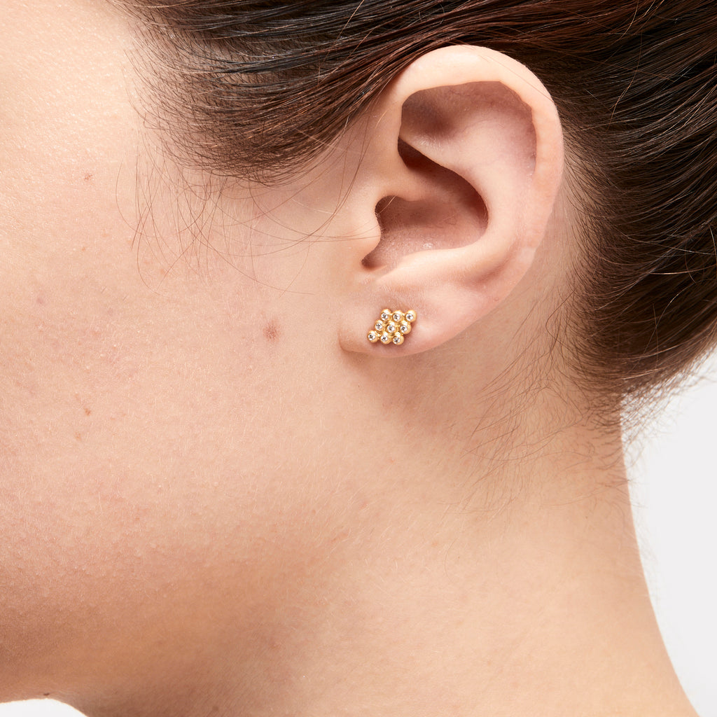 Classic Kite Large Studs in 20K Peach Gold