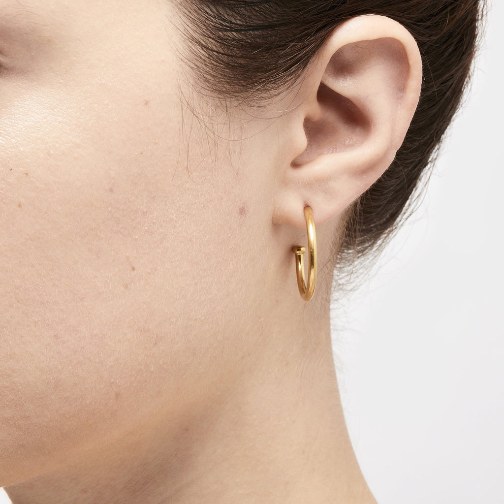 Hoopstock Large Hoops in 20K Peach Gold