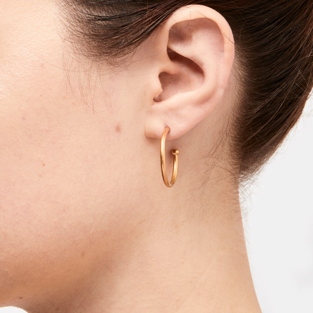 Hoopstock Large Hoops in 22K Apricot Gold