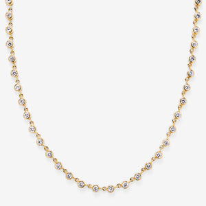 Meadow Rivière Diamond Necklace in 20K Peach Gold- 16" Reinstein Ross Goldsmiths