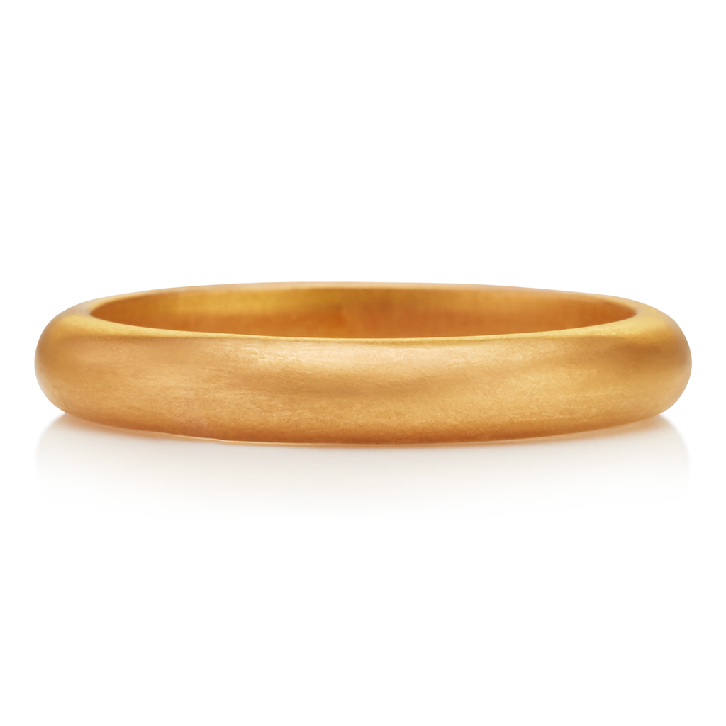 Half Round Band in 20K Peach Gold- 4mm