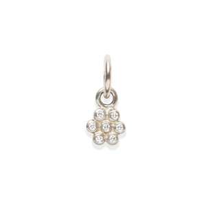 Snowdrop Small Diamond Pendant in 18K Alpine Gold Reinstein Ross Goldsmiths