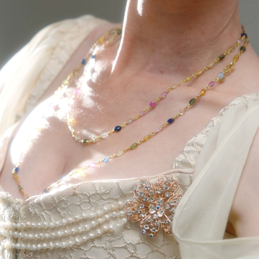 Isabella "Treasure Chest" Necklace in 20K Peach Gold- 26" Reinstein Ross Goldsmiths