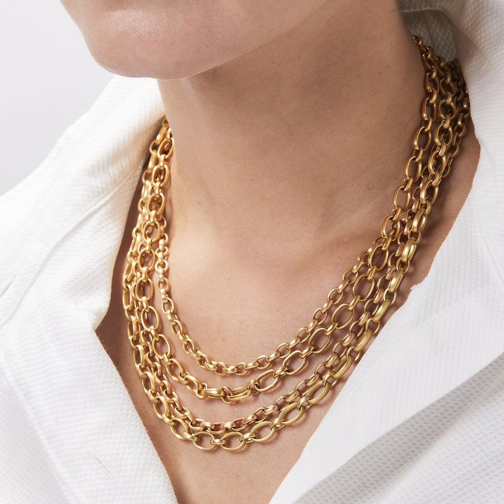 Sonoma Mixed Link Chain Necklace in 20K Peach Gold – Reinstein Ross