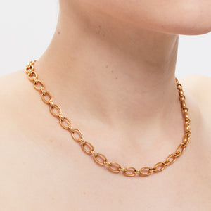 Sonoma Mixed Link Chain Necklace in 22K Apricot Gold Reinstein Ross Goldsmiths