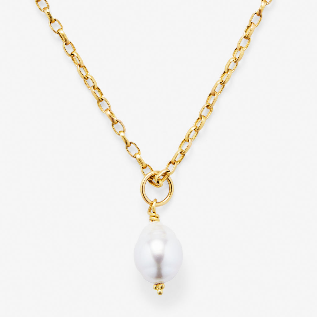 Tania Baroque South Sea Pearl Pendant in 20K Peach Gold Reinstein Ross Goldsmiths