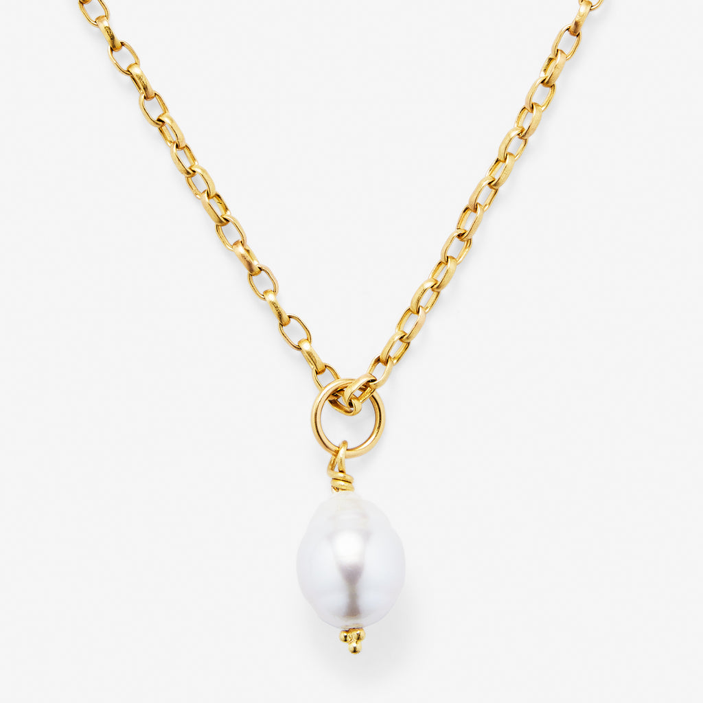 Tania Baroque South Sea Pearl Pendant in 20K Peach Gold