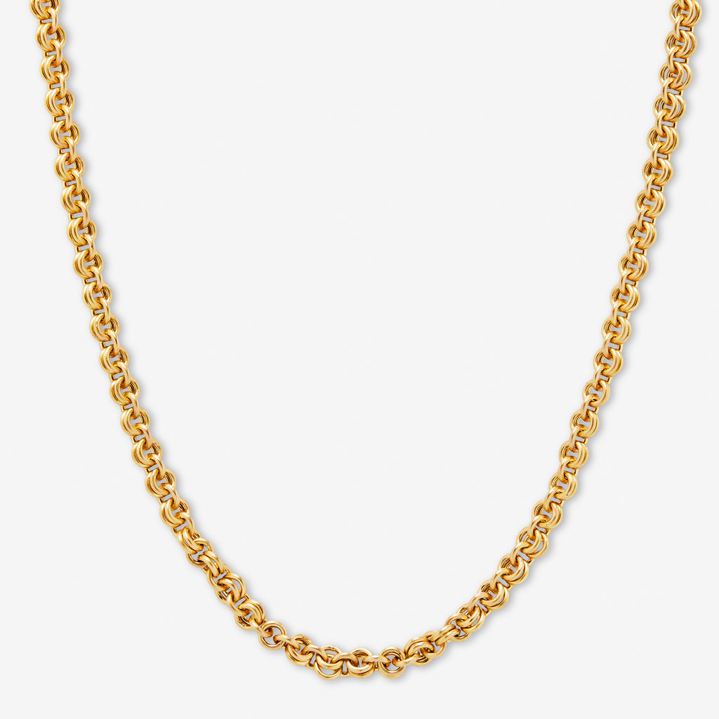 Dyan "Pre Raphaelite" Chain Necklace in 20K Peach Gold- 5mm
