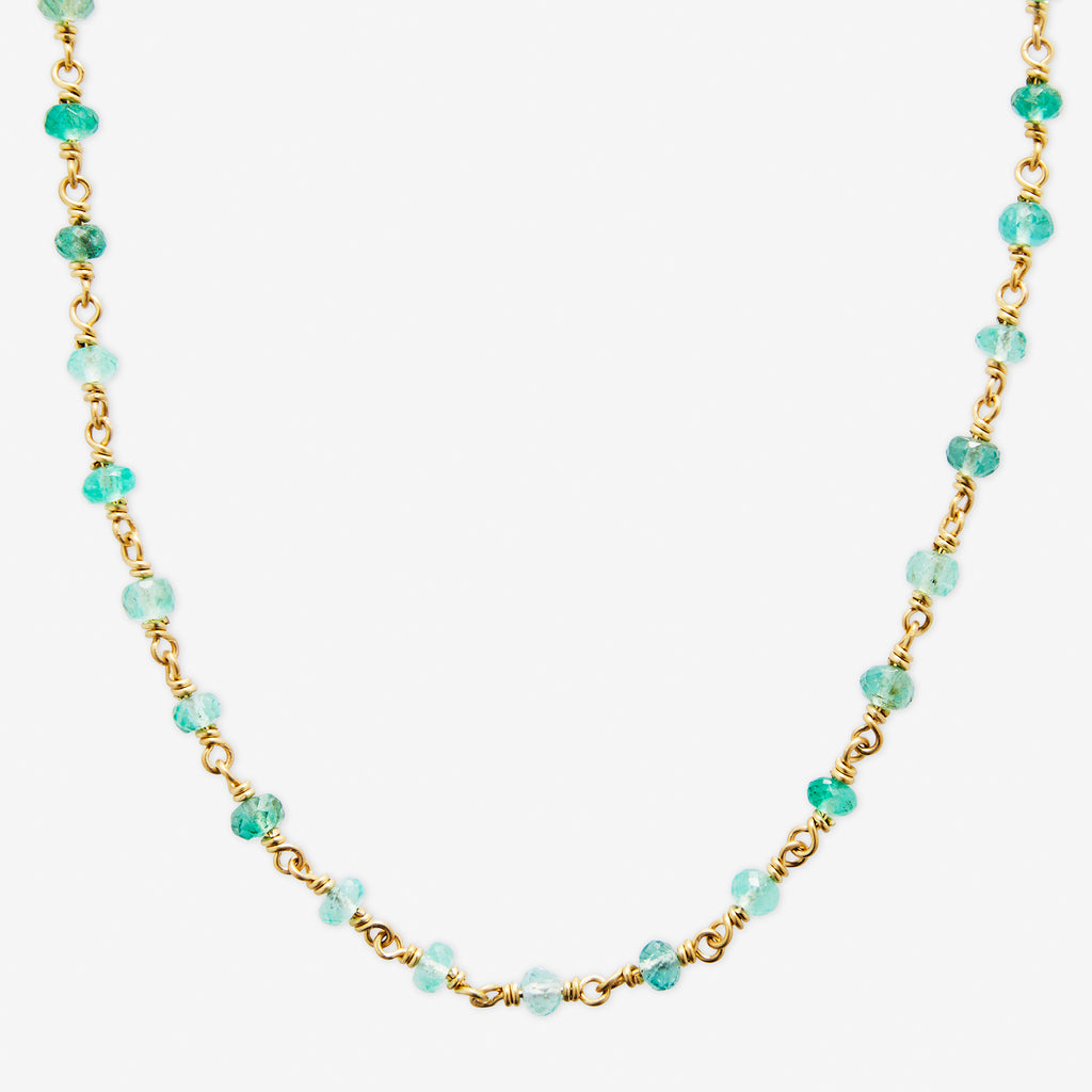Isabella "Classic" Emerald Necklace in 20K Peach Gold- 18" Reinstein Ross Goldsmiths