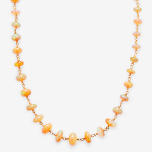 Isabella Ethiopian Opal Necklace in 22K Apricot Gold- 20" Reinstein Ross Goldsmiths
